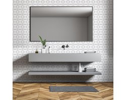 Zelfklevende muurtegelstickers voor keuken en badkamer - 60 grijze cementtegelstickers met marmerlook - 60 stickers van 15x15 cm