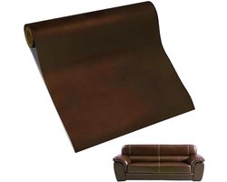 Zelfklevende Nepleren Patches voor Leerherstel - 60 x 137 cm Herstelset voor Banken, Autostoelen en Kantoormeubelen (Donkerbruin)