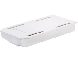 Zelfklevende Opberglade voor Bureau en Tafel – Maat S – Wit – Onder Bureau Opslaglade met Plakstrip, Pennenbak, Bureau Organizer en Kantoor Accessoires Opberger