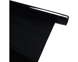 Zelfklevende PET Film Zwart Hoogglans met Spiegel Effect | Perfect voor Auto Wrapping, Meubels en Decoratie | Bubble-free en Beschermfolie (150x30cm)