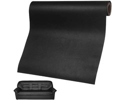 Zelfklevende PU Reparatiepatch voor Leer en Kunstleer, 60 x 137 cm, Ideaal voor Autozetels, Sofas en Kantoormeubelen (Zwart)