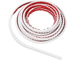 Zelfklevende PVC Wanddecoratie 5M - Flexibele 3D Behangrand voor Kast en Spiegel - Decoratieve Strips voor Thuisgebruik (Wit, 10mm)