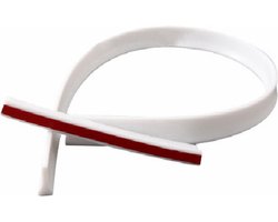 Zelfklevende Siliconen waterkering laag 100cm Wit Douche Dorpel - Water stopper Badkamer - Water Dorpel Waterdorpel - Waterstopper - Douchedeur - Douchebak - Douchegordijn - Water drempel - Zwembad