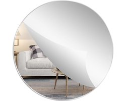 Zelfklevende spiegel 20 cm - Frameloze ronde glazen spiegel - Wandspiegels - Plak op gang spiegel - Glazen tegels - Slaapkamer woonkamer - Kunst woondecoratie - Doe-het-zelf projecten Spiegel