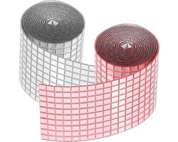 Zelfklevende spiegelstrips – 2 rollen mini-mozaïektegels voor knutselen of wanddecoratie