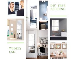 Zelfklevende Spiegeltegels 35 x 35 cm – DIY Wandspiegel & Full Body Deurspiegel – HD Glas, Polished Edge, Makkelijk Te Plakken, Ruimtelijk Effect Voor Slaapkamer, Woonkamer, Kastdeur