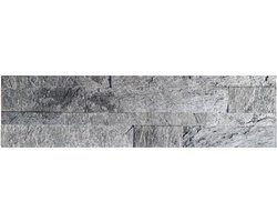 Zelfklevende Steenstrip - Natuursteen - Shine Grijs - Reliëf - 60x15cm