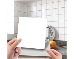 Zelfklevende Tegelstickers 15 x 15 cm voor Badkamer en Keuken - Waterdichte PVC Wandfolie, Ideaal voor Tegelrenovatie en Muurdecoratie, 96 Stuks