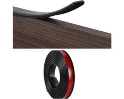 Zelfklevende U-vormige kantenband, meubelrandenband, flexibele TPE tafelhoekbeschermingsstrip, geschikt voor gebruik op tafels, meubels en voor het repareren van kastranden (3 meter x 30 millimeter, Zwart).