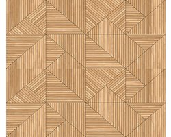 Zelfklevende vinyl muurbekleding op rol per meter - Muursticker voor hoofdbord - ART DECO HOUT - 120x140cm
