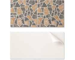 Zelfklevende vinyl wanddecoratie 100x50 cm met mozaïekpatroon van steen