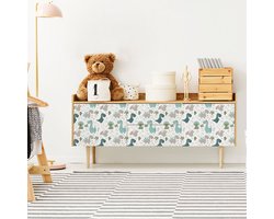 Zelfklevende vinylsticker op rol per meter - Afwasbare sticker voor keuken, meubels, kasten of deuren - DINOSAURUSSENFAMILIE - 60x200cm