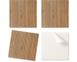 Zelfklevende wandtegels voor woonkamerdecoratie, verticale houten planken 20x20x20 cm