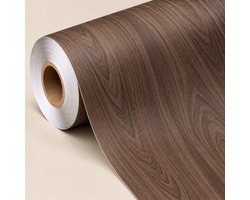 Zelfklevende Wrap Folie Donkerbruin Houtlook Espresso Oak 60x200 cm – Keuken Renovatie & Meubel Make Over – Plakfolie met Houtnerf – Meubelfolie voor Keukenkastjes, Werkblad, Tafel & Kast - japandi stijl