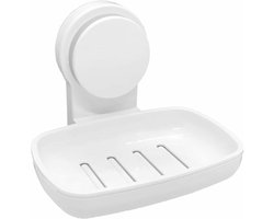 Zelfklevende zeephouder voor badkamer - zeepbakje voor douche - wandgemonteerde zeepbakjes - zeephouder zonder boren - wit
