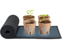 Zelfregulerende irrigatiemat voor planten - Efficiënt watermanagement en eenvoudig op maat te snijden - zwart