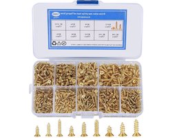 Zelftappende Schroeven Set - Diverse maten - Platkop Kruiskopschroeven - Kantoorapparatuur, Houten Meubelen - 1080 stuks