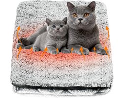 Zelfverwarmend Kattenbed 60 x 45 cm - Verwarmingsmat voor Katten en Honden - Wasbare Dekens met Antislip Onderkant, Ideaal voor Koudere Dagen en Comfortabel Slapen