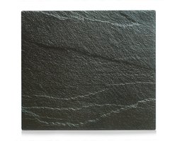 ZELLER ANTHRACITE SLATE glazen beschermplaat voor fornuis - groot