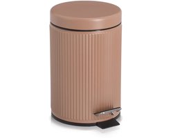 Zeller - Badkamer Pedaalemmer metaal/kunststof - Mocca - 3L