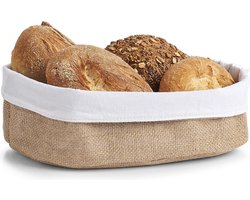 Zeller Broodmandje - jute - 26 x 18 cm - brood serveer mandjes