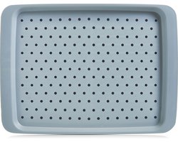 Zeller dienblad - antislip - blauw - kunststof - 35 x 26 cm