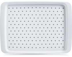 Zeller dienblad - antislip - wit - kunststof - 35 x 26 cm