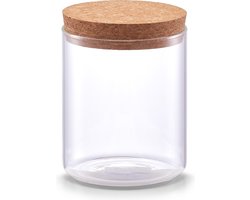 Zeller Glazen potten met kurk deksel