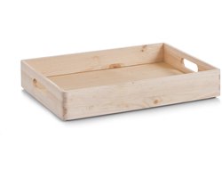 Zeller Houten kist - 40 x 30 x 7 cm - Stapelbaar