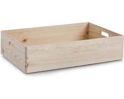 Zeller Houten kist - 60 x 40 x 15 cm - Stapelbaar