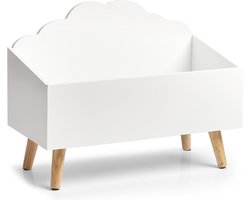 Zeller, kinderopbergbox, 'Wolke', MDF, wit, ca. 58 x 28 x 45 cm, kindermeubel, kinderen, opbergdoos