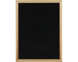 Zeller krijtbord/schoolbord/memobord magnetisch - 30 x 40 cm - hout
