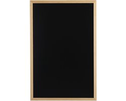 Zeller krijtbord/schoolbord/memobord magnetisch - 40 x 60 cm - hout