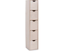 Zeller ladeblok bureau - 5 lades - 21 x 18 x 87 cm - hout