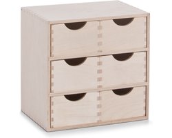 Zeller ladeblok bureau - 6 lades - 28 x 20 x 28 cm - hout