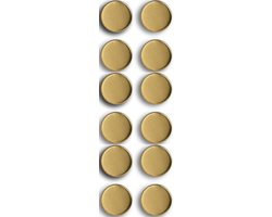 Zeller Magneten - extra sterk - 12x stuks - goud - 2 cm - voor whiteboard en koelkast