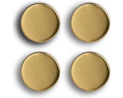 Zeller Magneten - extra sterk - 4x stuks - goud - 2 cm - voor whiteboard en koelkast
