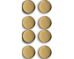 Zeller Magneten - extra sterk - 8x stuks - goud - 2 cm - voor whiteboard en koelkast