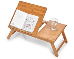 ZELLER - Ontbijttafel en boekenstandaard, bamboe, 55 x 33 cm