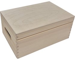 Zeller Opbergkist - Hout - Met deksel - L 30 CM x B 20,1 CM x H 13,3 CM