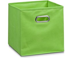 Zeller Opvouwbare Opbergdoos Fleece Groen 28x28x28 cm