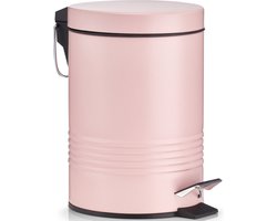 Zeller Pedaalemmer - roze - 3 liter - 17 x 25 cm - kleine prullenbak