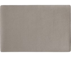 Zeller placemats lederlook - 1x - 45 x 30 cm - taupe - vegan leer - tafel onderleggers