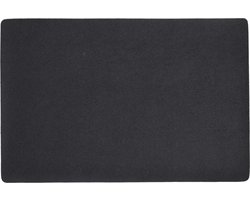 Zeller placemats lederlook - 1x - 45 x 30 cm - zwart