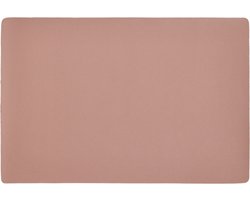 Zeller Placemats lederlook - 1x stuks - 45 x 30 cm - zalm roze - vegan leer - onderleggers