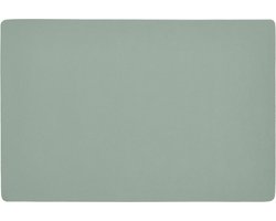 Zeller placemats lederlook- 45 x 30 cm - mintgroen - vegan leer - tafel onderleggers
