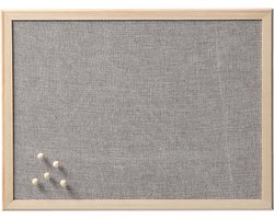Zeller prikbord - textiel - lichtgrijs - 30 x 40 cm - incl. punaises