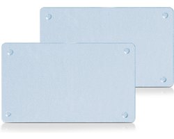Zeller snijplanken - set 2x - met siliconen voetjes - glas - 25 x 15 cm - keuken - groente - fruit