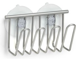 Zeller Spons houder metaal met zuignappen - 11,5 x 6 cm - Keuken - Badkamer - Sponshouders - Muurhouders voor sponsen