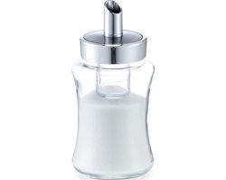 Zeller Suikerstrooiers - glas/metaal - 175 ml - 11,5 cm - suikerpotje - keuken/tafel